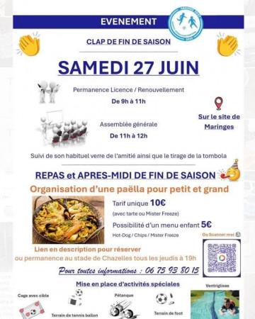 Permanence, AG et journée familiale 27 juin
